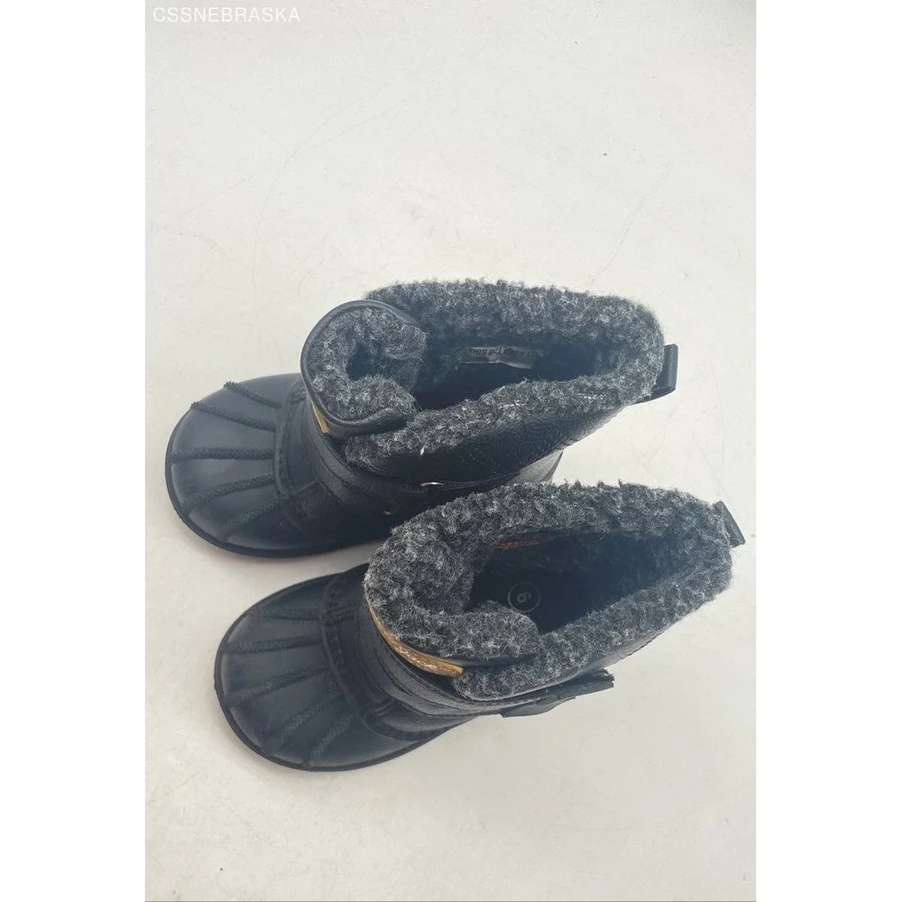 Cat & Jack Black Toddler Denver Winter Boots - Size 6